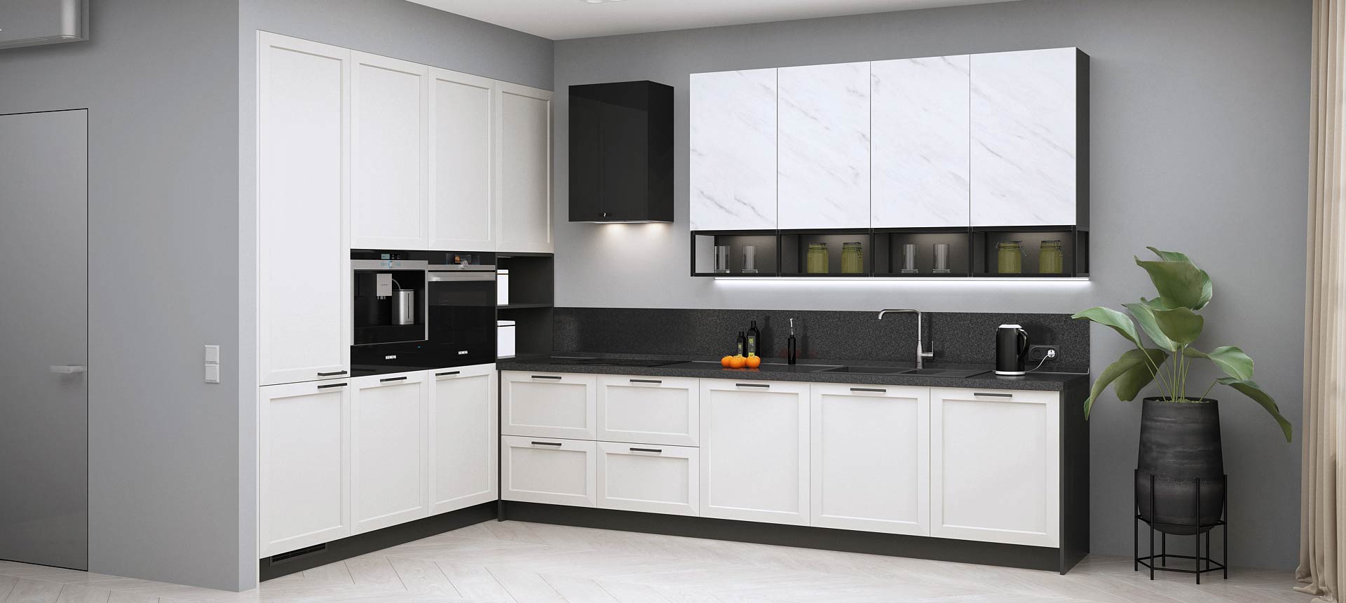 эмаль цвет RAL 9003 / Мрамор Леванто Белый 